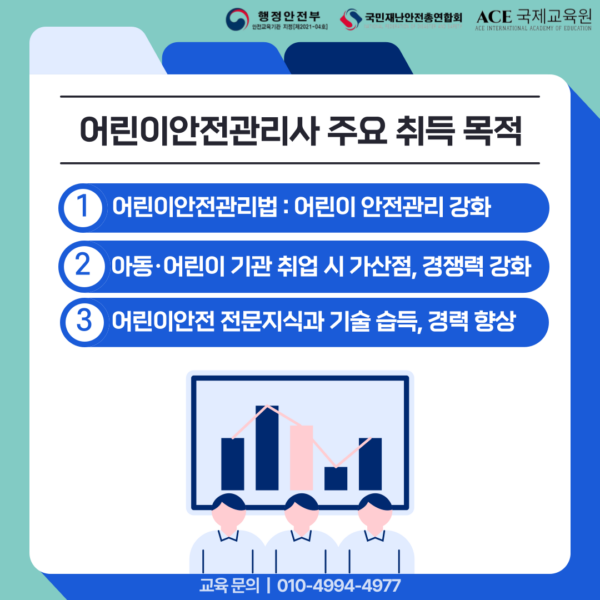 어린이안전관리사 자격증 주요 취득 목적